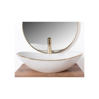 умивальник Rea Royal Gold Edge 36x62,5 white (REA-U8570)