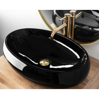 умывальник Rea Melania 60x40,5 black (REA-U0470)