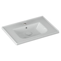 Умивальник врізний IMPRESE LASKA i3207(2) на стільницю 653x464мм прямокутний білий