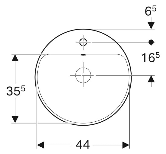 Умивальник VariForm 48 500.707.01.2 Geberit