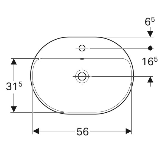 Умивальник VariForm 60 500.735.01.2 Geberit