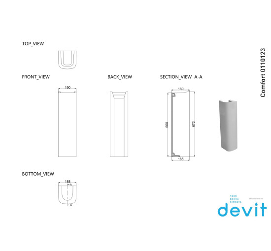 П'єдестал Devit Comfort New 0110123