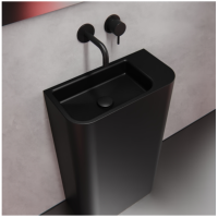 Умывальник напольный из бетона черный 500L