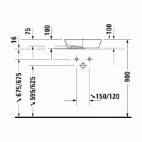 Умивальник Duravit CAPE COD на стільницю Ø 43 см (2328430000)