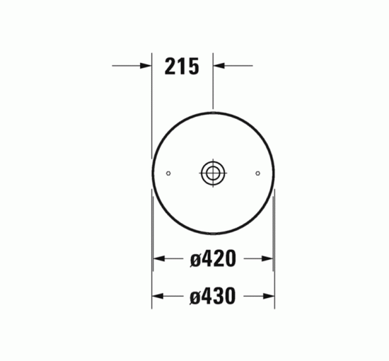 Умивальник Duravit CAPE COD на стільницю Ø 43 см (2328430000)