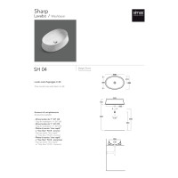 Умывальник SIMAS SH 04 Sharp (SH04) Glossy white