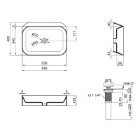 Раковина-чаша Qtap Scorpio 550х390х120 Matt black з донним клапаном QT14112243MB