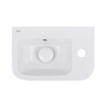 Раковина Qtap Tern 375х245х135 White з донним клапаном QT171110100RW