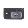 Раковина Qtap Tern 450х260х155 Matt black с донным клапаном QT17115117LMB