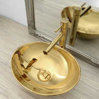 Раковина керамічна на стільницю Rea Sofia Gold (7310381363)