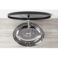Умивальник керамічний на стільницю Rea Carola Slim Silver (7841109393)