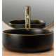 умывальник Rea Sami 36x36 black matt/gold (REA-U0595)