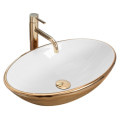 умивальник Rea Pamela 33x53 gold/white (REA-U6345)