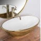 умивальник Rea Pamela 33x53 gold/white (REA-U6345)