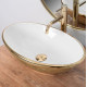 умивальник Rea Pamela 33x53 gold/white (REA-U6345)