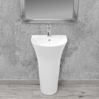 умивальник Rea Rita Slim 42x48 окремостоячий, білий (REA-U9901)