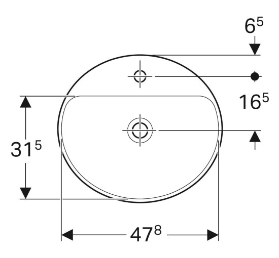 Умивальник VariForm 50 500.715.01.2 Geberit