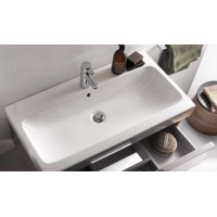 Умивальник GEBERIT SMYLE SQUARE 120 см з отвором під змішувач, з переливом, білий (500.226.01.1)