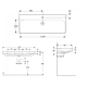 Умывальник GEBERIT SMYLE SQUARE 120 см с отверстием под смеситель, с переливом, белый (500.226.01.1)