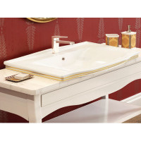 Умывальник Idevit Neo Classic 100 белый/декор золото (3301-1005-0088)