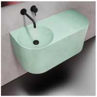 Умывальник из бетона мятный 900M