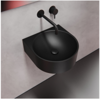 Умывальник из бетона черный 400S
