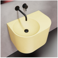 Умывальник из бетона желтый 600M