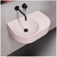 Умывальник из бетона розовый 600S