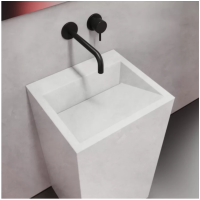Умывальник из бетона напольный белый 45L