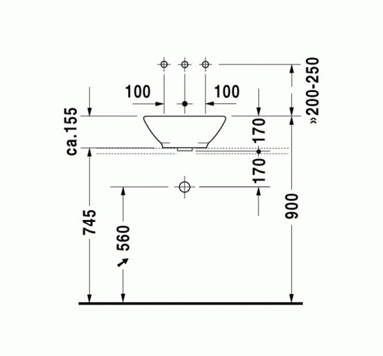 Умывальник на столешницу Duravit Ø 42 см (0325420000)