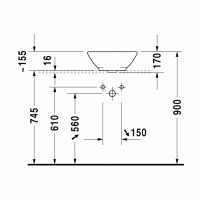 Умивальник на стільницю Duravit Ø 42 см (0325420000)