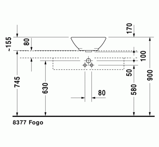 Умывальник на столешницу Duravit Ø 42 см (0325420000)