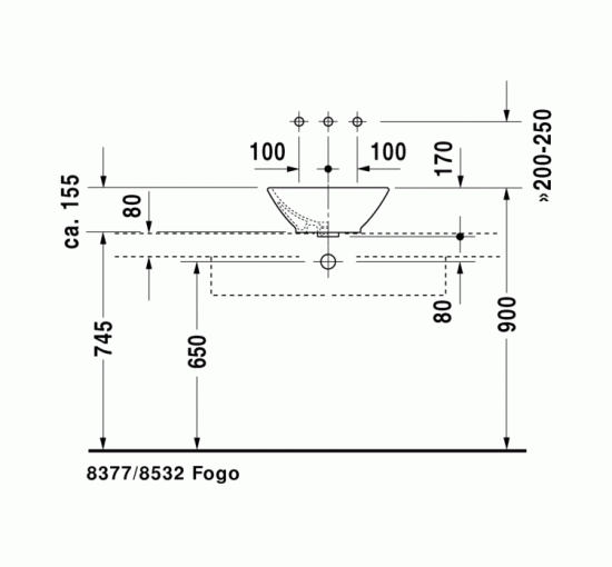 Умывальник на столешницу Duravit Ø 42 см (0325420000)