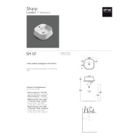 Умывальник SIMAS SH 07 Sharp (SH07) Glossy white