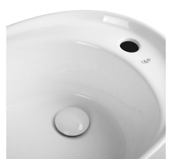 Раковина-чаша Qtap Scorpio 590х380х190 White с донным клапаном QT14111037W