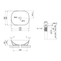 Раковина-чаша Qtap Aquarius 490x395x150 White з донним клапаном QT21112143W