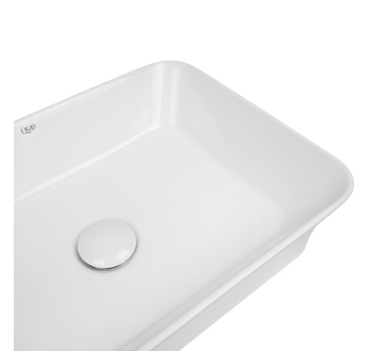 Раковина-чаша Qtap Virgo 490х350х110 White с донным клапаном QT18112261W