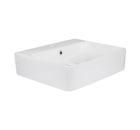 Раковина Qtap Nando 500х420х130 White с донным клапаном QT1211K404AW