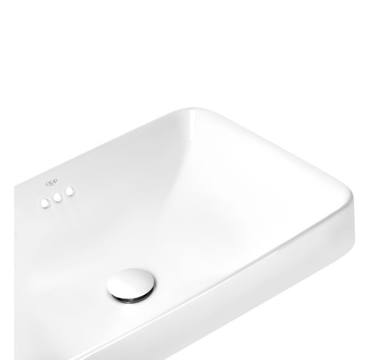 Раковина Qtap Jay 590х410х155 White с донным клапаном QT0711K425W