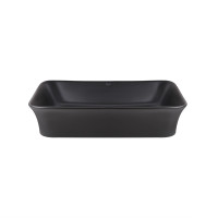 Раковина-чаша Qtap Virgo 490х350х110 Matt black с донным клапаном QT18112261MBMB