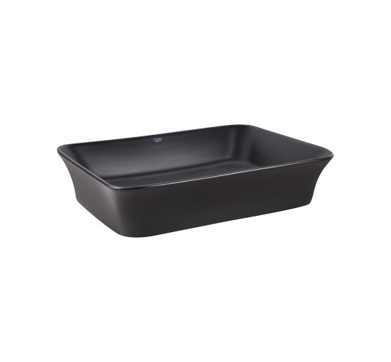 Раковина-чаша Qtap Virgo 490х350х110 Matt black с донным клапаном QT18112261MBMB