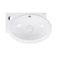 Раковина Qtap Leo 430x290x140 White с донным клапаном QT11115011LW