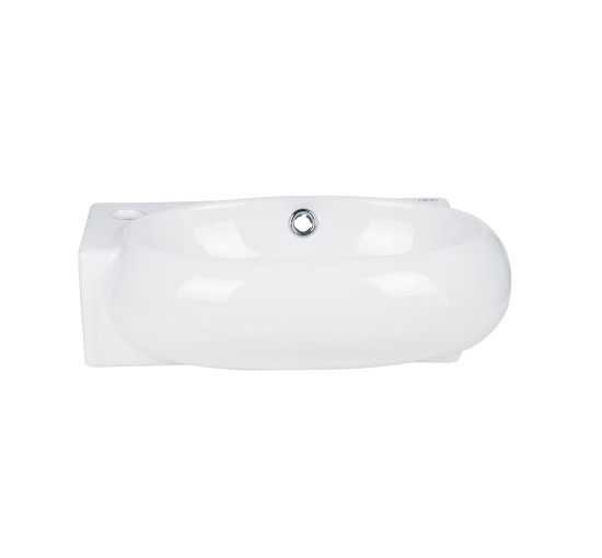 Раковина Qtap Leo 430x290x140 White с донным клапаном QT11115011LW