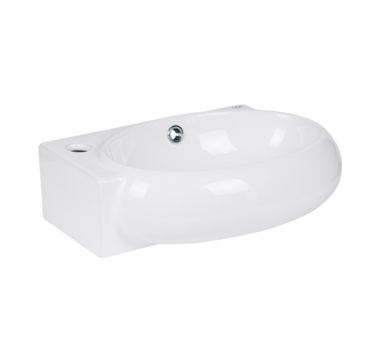 Раковина Qtap Leo 430x290x140 White с донным клапаном QT11115011LW