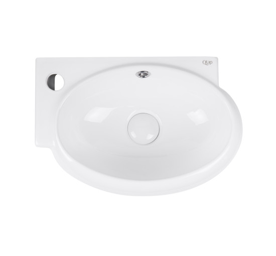 Раковина Qtap Leo 430x290x140 White с донным клапаном QT11115011LW