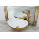 Раковина керамическая на столешницу Rea Sofia Gold / White (8288155681)