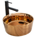 Раковина керамическая на столешницу Rea Ida Rose Gold (8288171533)