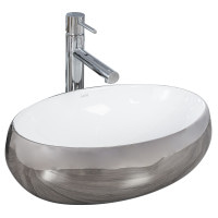 Раковина керамическая на столешницу Rea Linda Silver (7129959035)