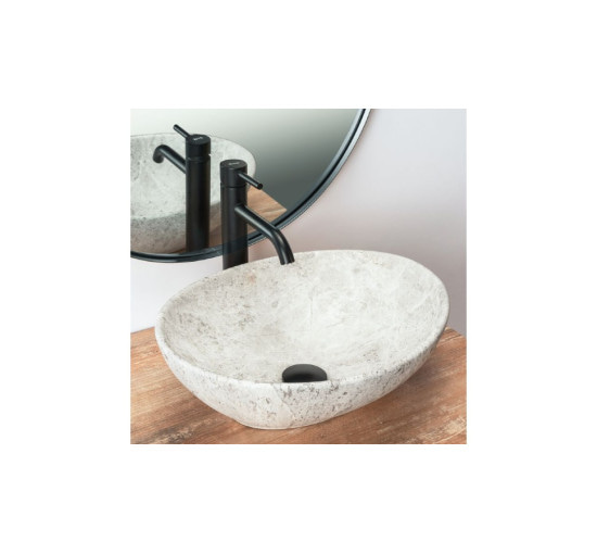умывальник Rea Sofia Light Stone 34,5x41 grey (REA-U0165)