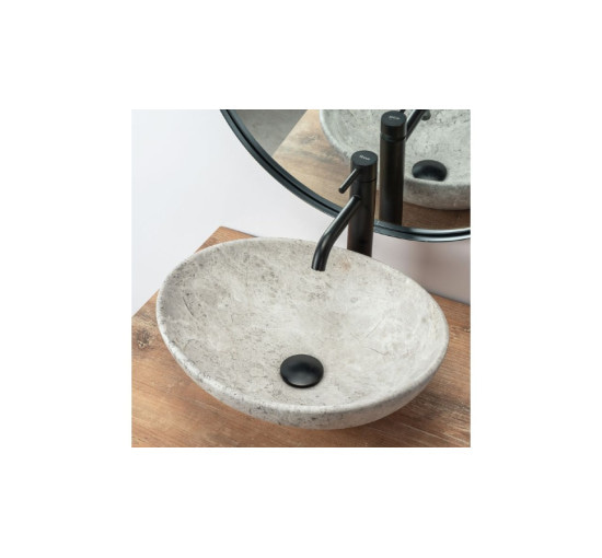 умывальник Rea Sofia Light Stone 34,5x41 grey (REA-U0165)